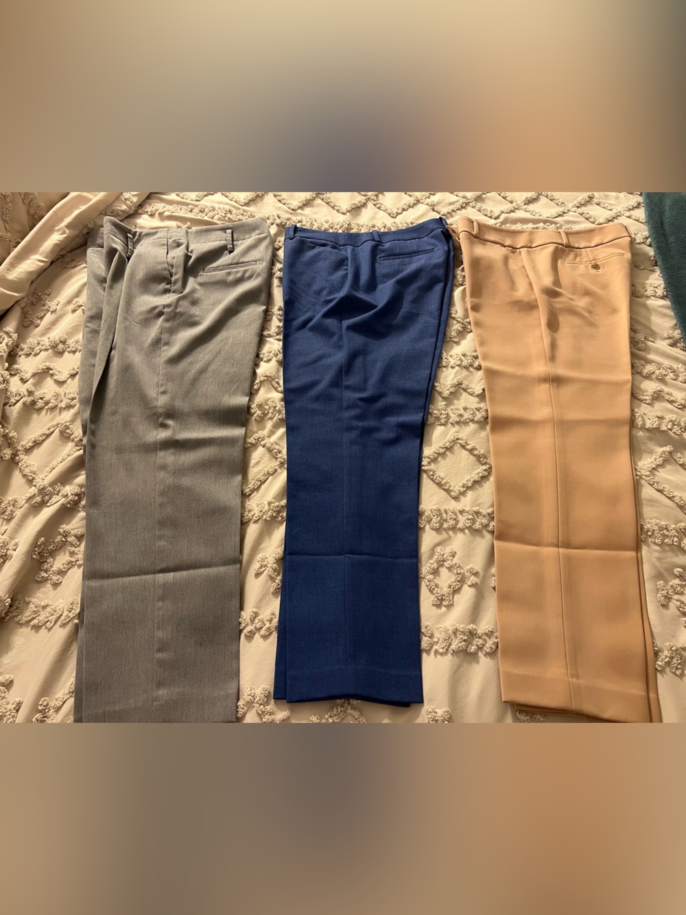 Set of 3 ladies dress/business pants size 10
Blue, khaki, grey
